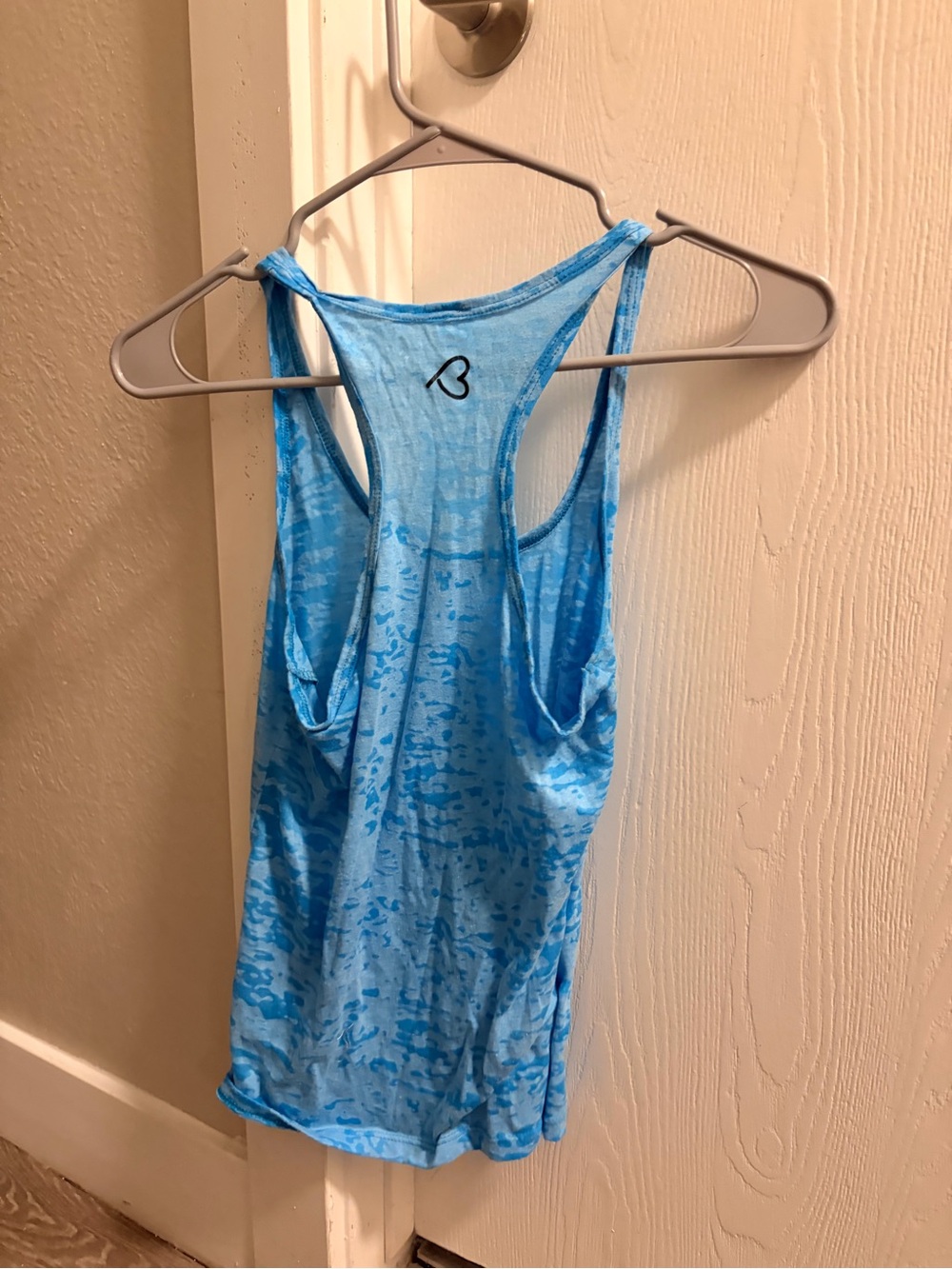 Lightweight Blue Patterned Racerback Tank Top - Picture 2 of 2